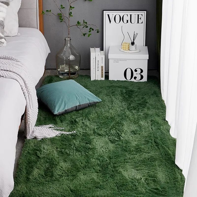 Electronics Repair Desk - VIKAMA Silk Wool Rugs Luxurious Green