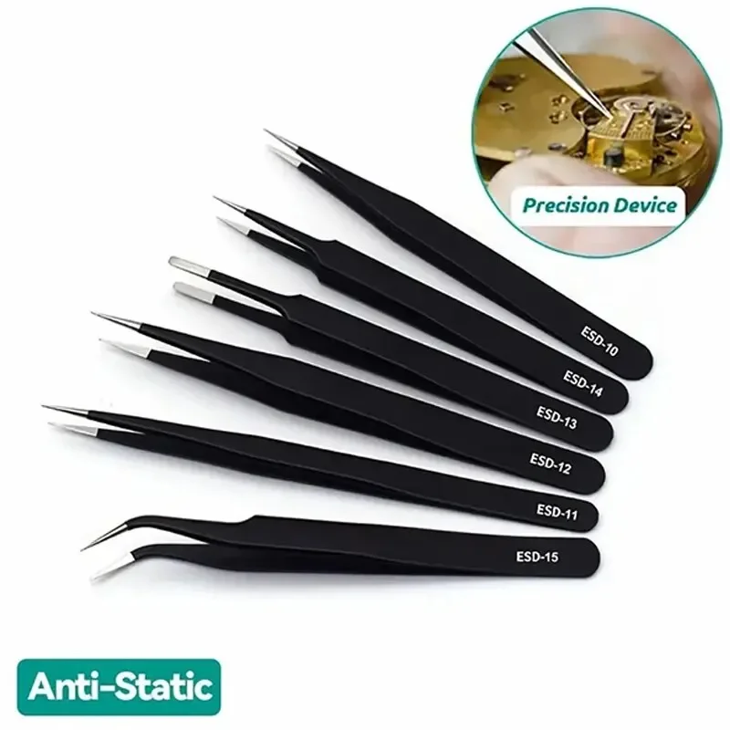 6pcs Precision Long Tweezers S - Electronics Repair Tool review and price
