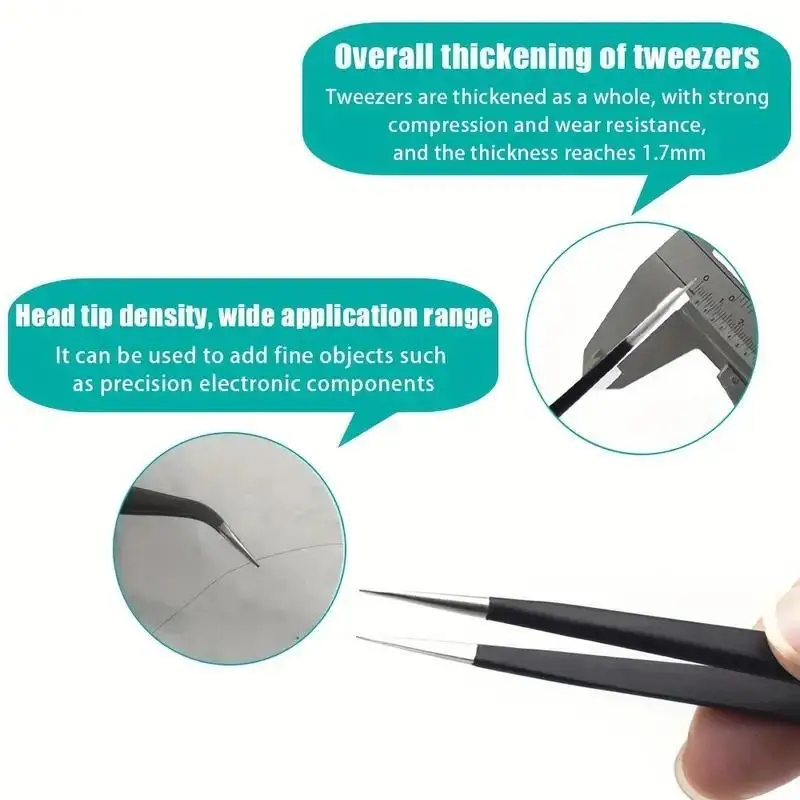 6pcs Precision Long Tweezers S - Electronics Repair Tool review and price