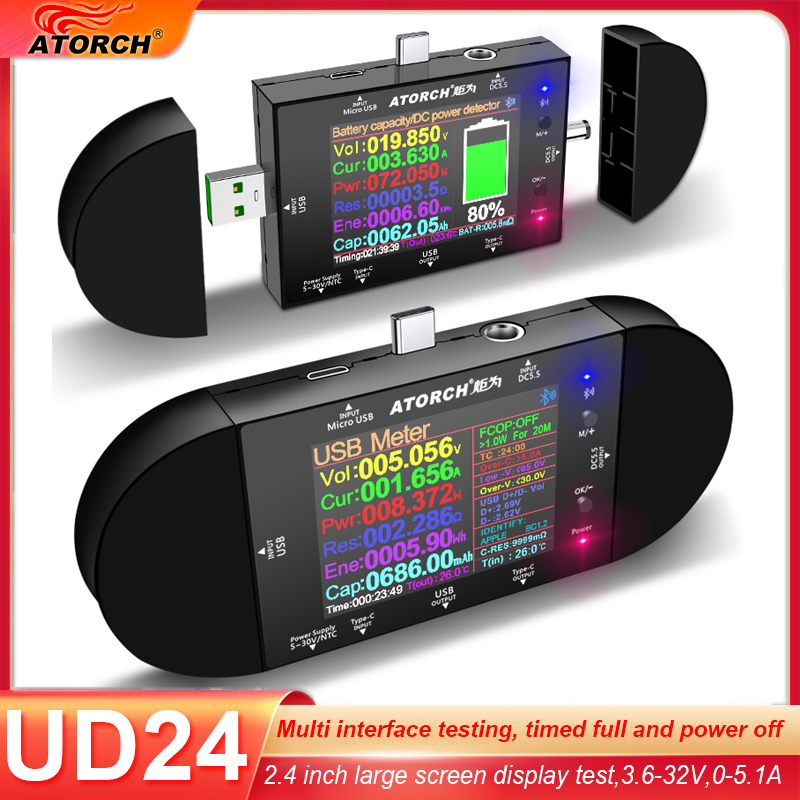 UD24 2.4'inch USB Tester DC5.5 - Usb Ammeter Tester review and price