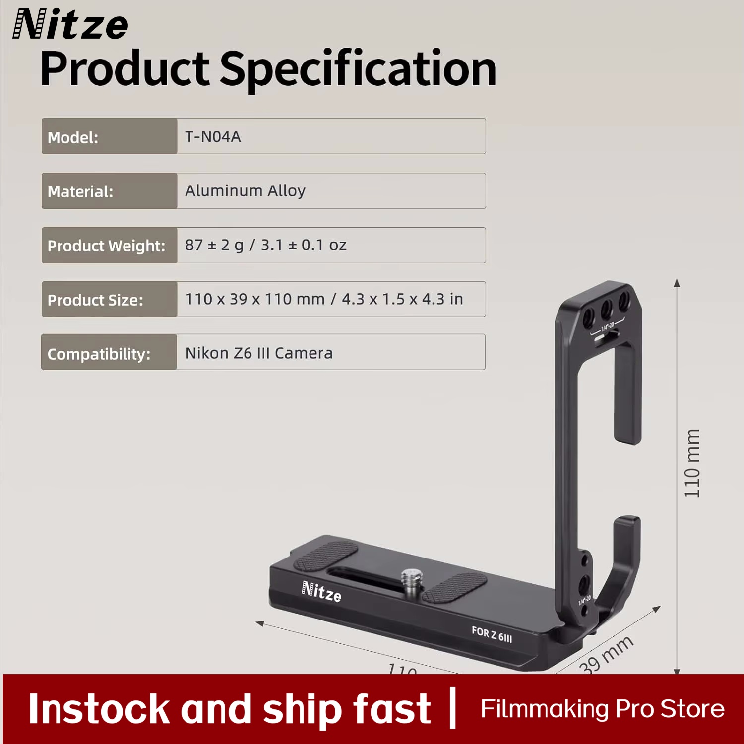 Nitze camera L Bracket for Nik - Nikon Camera Z6 Iii review and price