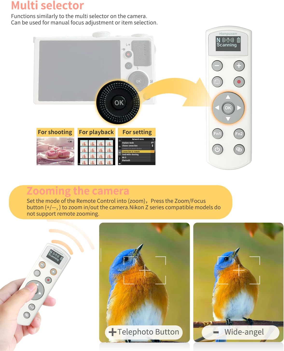 White ML-L7 USB-C Wireless Rem - Nikon Camera Z6 Iii review and price